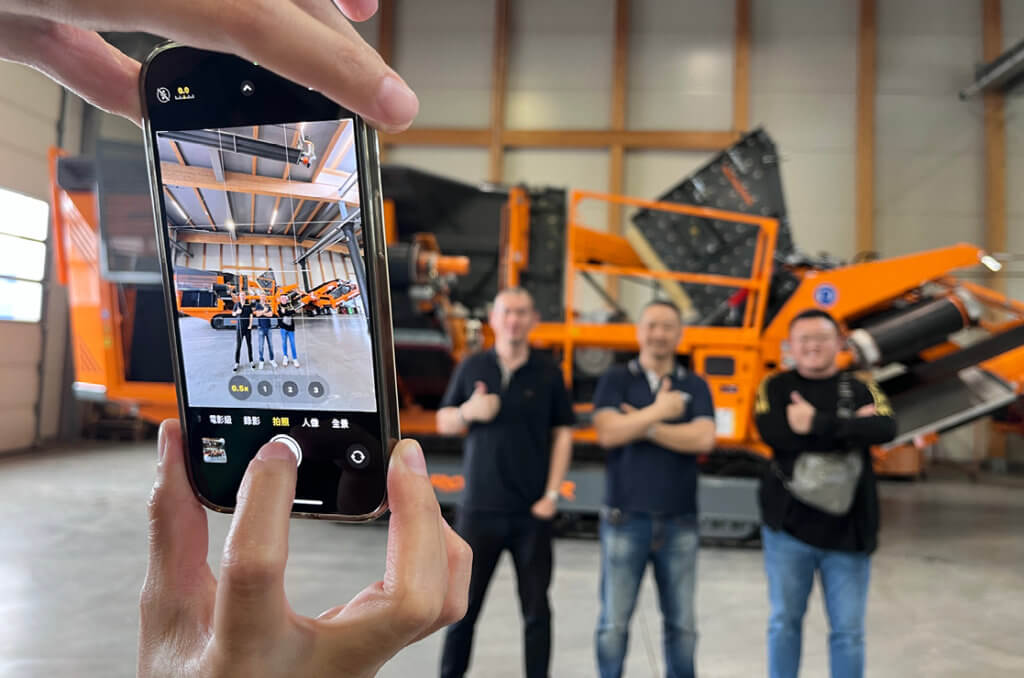 Happy customers and new owners of the Rockster R1000 taking a tour of Rockster facilities in Austria