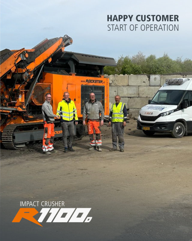 👋 𝐆𝐫𝐞𝐞𝐭𝐢𝐧𝐠𝐬 𝐟𝐫𝐨𝐦 𝐃𝐞𝐧𝐦𝐚𝐫𝐤! 

Is there a better way to start the week than put one of the Rockster beasts into operation and start hashtag#CrushingandScreening ! The R1100d tracked closed-circuit impact crusher was handed over to a returning customer (who btw already has an older version of the same machine😎) by a long-time Rockster partner @klaus.meldgaard 
Let's get some Asphalt loaded and #StartCrushing
#MondayGrind 👉 Stay tuned - #MoretoCome
/
#RocksterCrushers
#21Years ✔️ Sold in over 55 Countries Worldwide
#CrushingandScreening